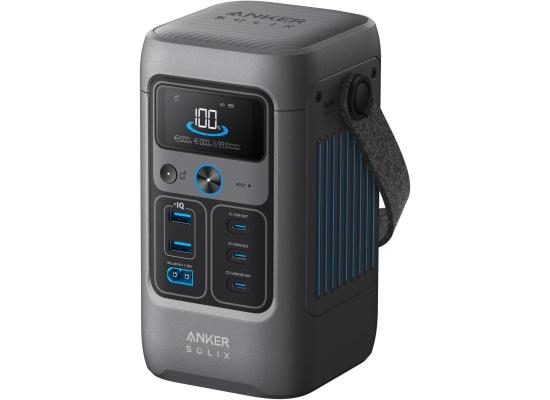 Anker SOLIX C200 DC 60.000mAH Power Bank Station, 192Wh Portable Power Station, LiFePO4 Battery, 200W Solar Generator, for Outdoor Camping, Traveling, and Emergencies